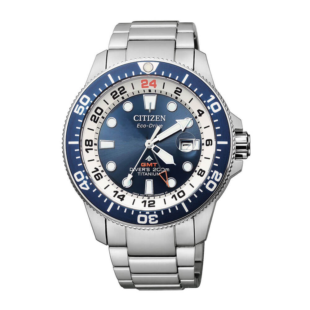 Citizen Diver's Eco Drive GMT Super Titanio BJ7111-86L