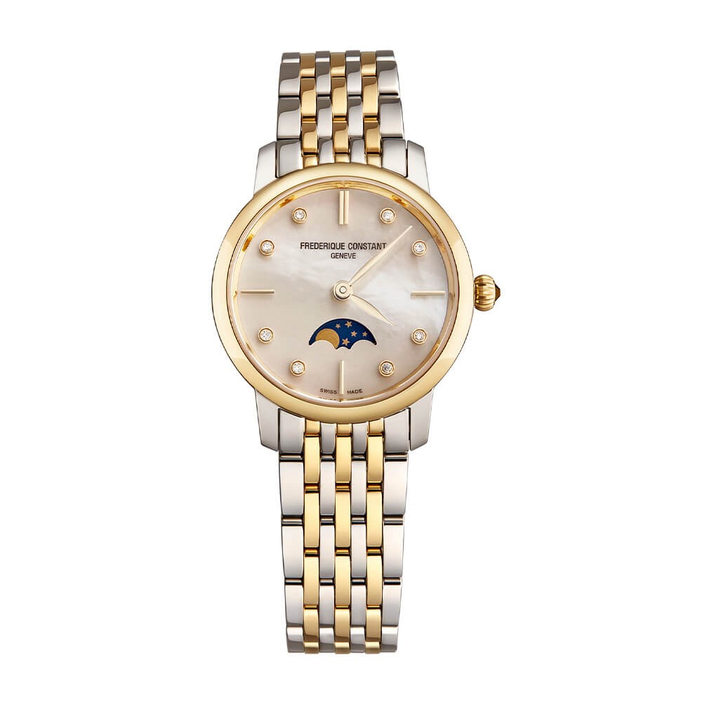 Frederique Constant Orologio Slimline Ladies Moonphase FC-206MPWD1S3B