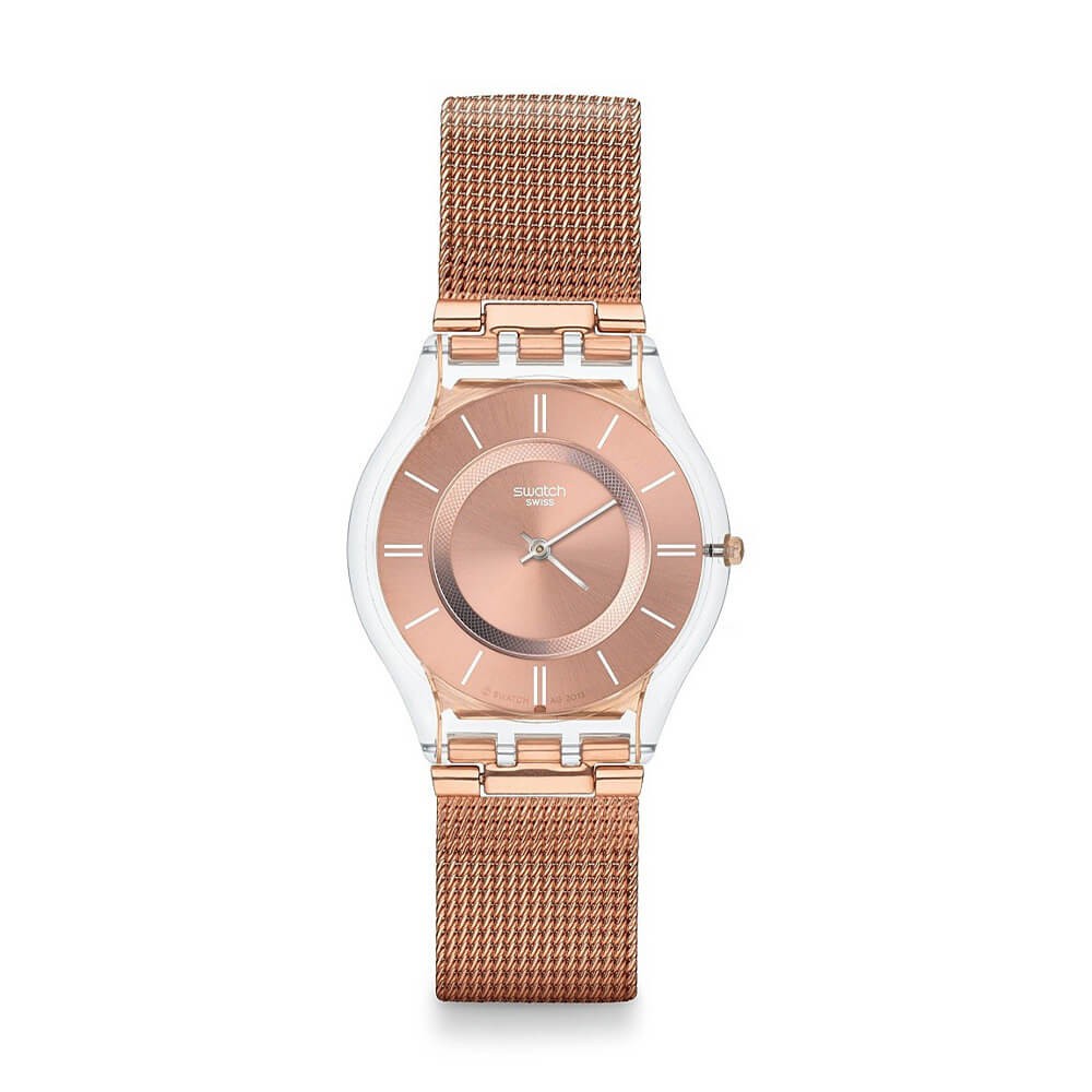 Orologio donna Swatch oro rosa Hello Darling SFP115M