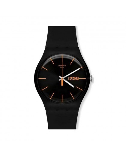 Orologio Swatch uomo solo tempo Dark Rebel SUOB704