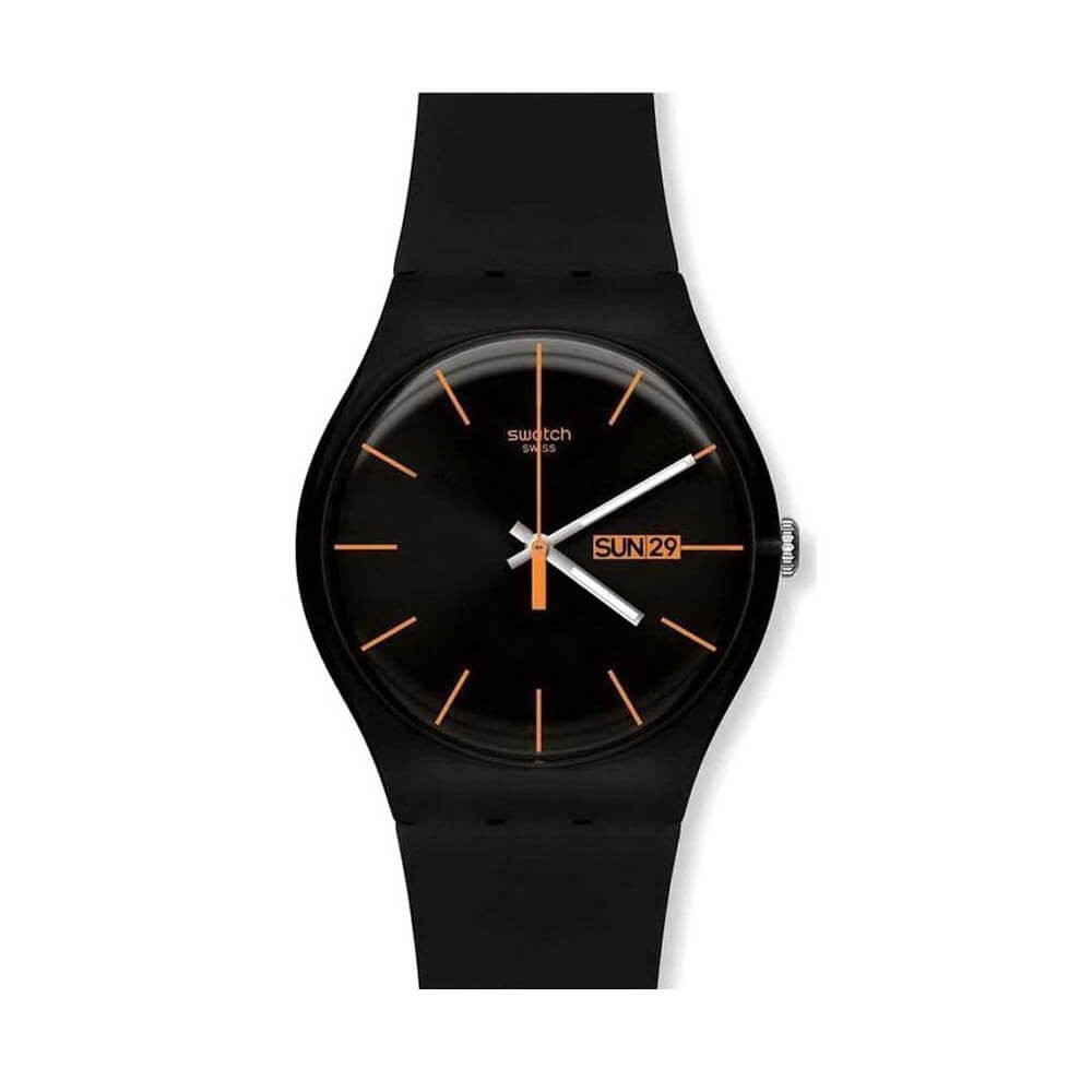 Orologio Swatch uomo solo tempo Dark Rebel SUOB704