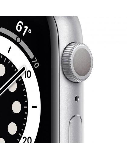 Watch Apple Watch Series 6 GPS 44mm Silver Aluminium Case with Sport Band - White EU