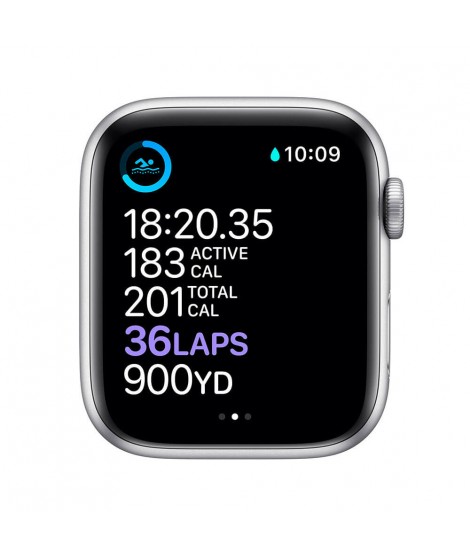 Watch Apple Watch Series 6 GPS 44mm Silver Aluminium Case with Sport Band - White EU
