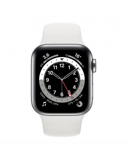 Watch Apple Watch Series 6 GPS 44mm Silver Aluminium Case with Sport Band - White EU