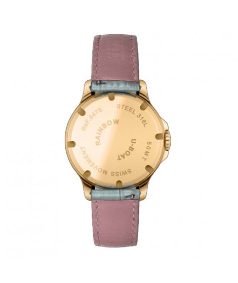 U-boat donna rainbow 38mm blue IP gold 8475
