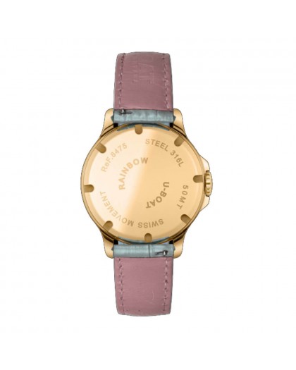 U-boat donna rainbow 38mm blue IP gold 8475