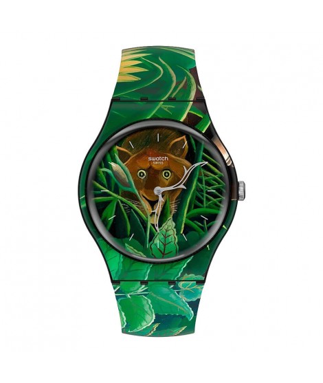 Orologio Swatch the dream by Henri Rousseau, collezione Moma SUOZ333