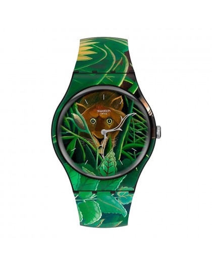 Orologio Swatch the dream by Henri Rousseau, collezione Moma SUOZ333