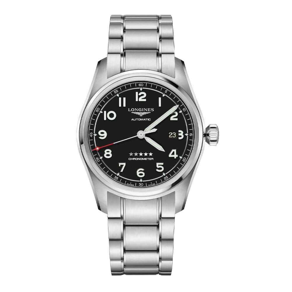 Longines orologio automatico Spirit nero 42mm L38114536