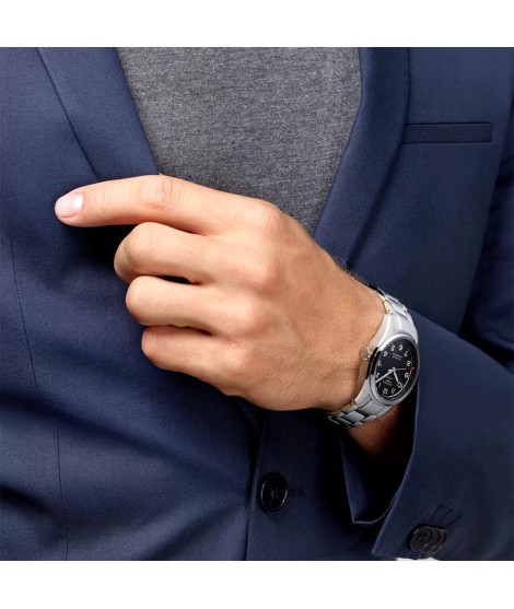 Longines orologio automatico Spirit nero 42mm L38114536