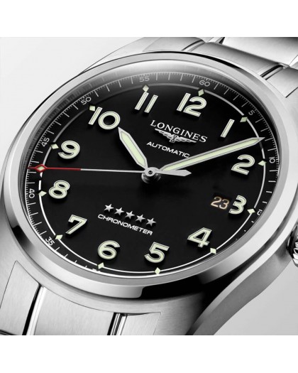 Longines orologio automatico Spirit nero 42mm L38114536