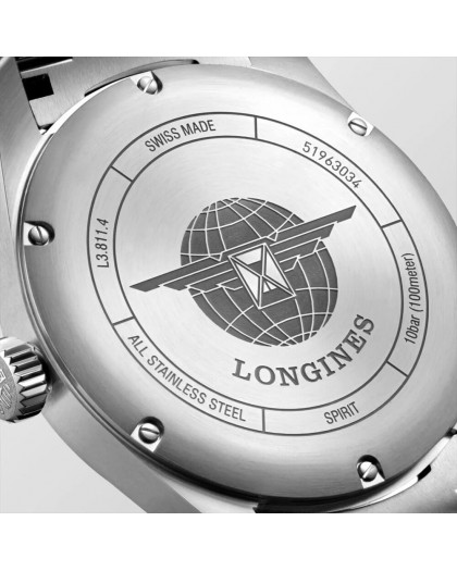 Longines orologio automatico Spirit nero 42mm L38114536