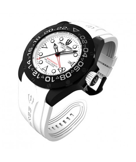 Orologio automatico SEA-GOD Black&White GMT 201801AN